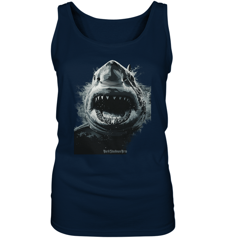 Shark of the Abyss – Die ungezähmte Kraft der Tiefsee - Ladies Tank - Top | Tank - Tops | Dark Shadows Arts
