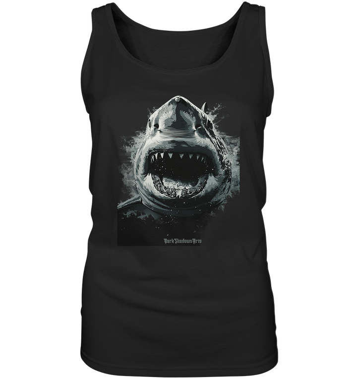 Shark of the Abyss – Die ungezähmte Kraft der Tiefsee - Ladies Tank - Top | Tank - Tops | Dark Shadows Arts