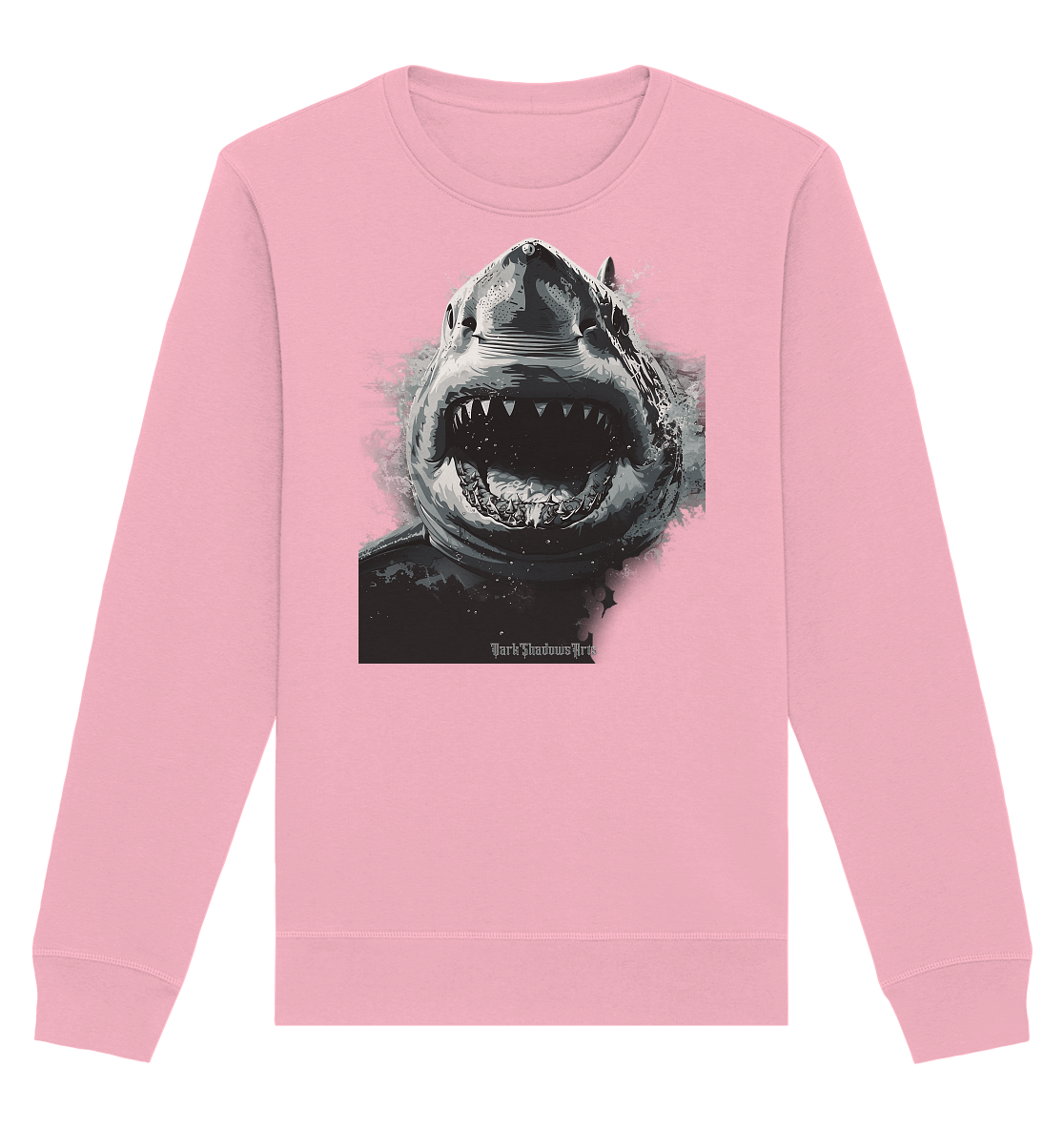 Shark of the Abyss – Die ungezähmte Kraft der Tiefsee - Organic Basic Unisex Sweatshirt | Sweatshirts | Dark Shadows Arts