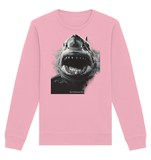 Shark of the Abyss – Die ungezähmte Kraft der Tiefsee - Organic Basic Unisex Sweatshirt | Sweatshirts | Dark Shadows Arts