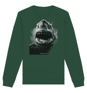 Shark of the Abyss – Die ungezähmte Kraft der Tiefsee - Organic Basic Unisex Sweatshirt | Sweatshirts | Dark Shadows Arts