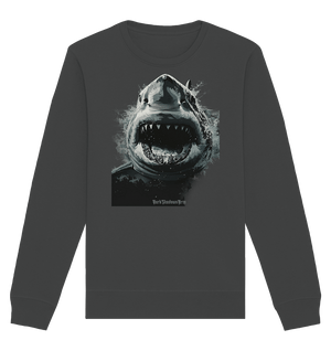 Shark of the Abyss – Die ungezähmte Kraft der Tiefsee - Organic Basic Unisex Sweatshirt | Sweatshirts | Dark Shadows Arts