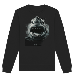 Shark of the Abyss – Die ungezähmte Kraft der Tiefsee - Organic Basic Unisex Sweatshirt | Sweatshirts | Dark Shadows Arts