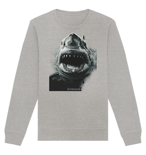 Shark of the Abyss – Die ungezähmte Kraft der Tiefsee - Organic Basic Unisex Sweatshirt | Sweatshirts | Dark Shadows Arts