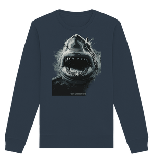 Shark of the Abyss – Die ungezähmte Kraft der Tiefsee - Organic Basic Unisex Sweatshirt | Sweatshirts | Dark Shadows Arts