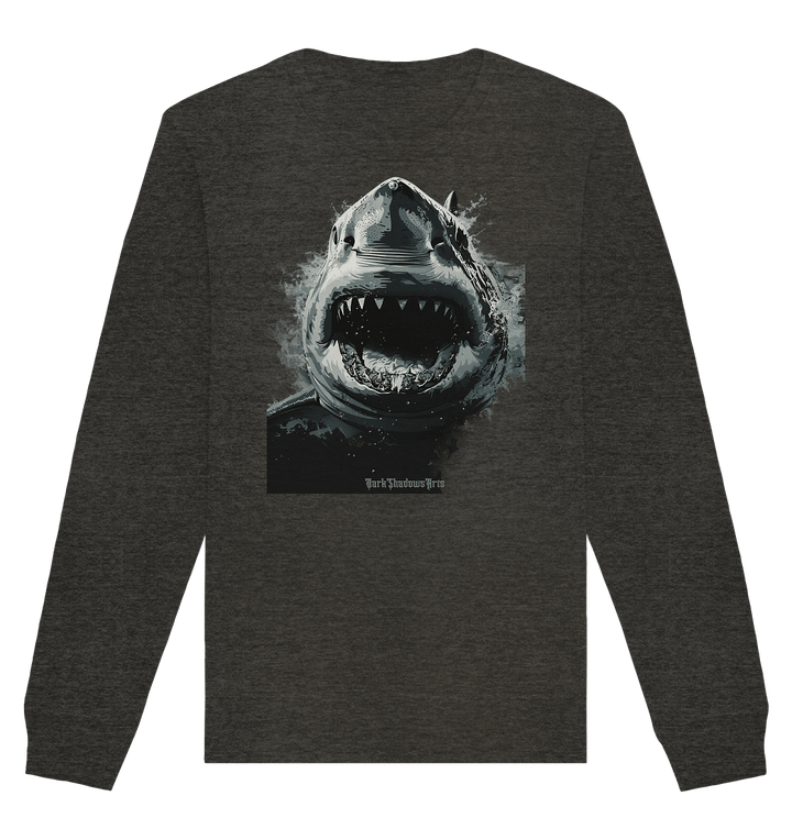 Shark of the Abyss – Die ungezähmte Kraft der Tiefsee - Organic Basic Unisex Sweatshirt | Sweatshirts | Dark Shadows Arts