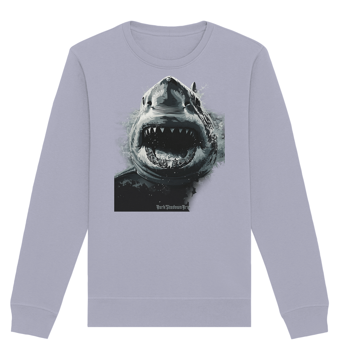 Shark of the Abyss – Die ungezähmte Kraft der Tiefsee - Organic Basic Unisex Sweatshirt | Sweatshirts | Dark Shadows Arts