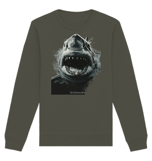 Shark of the Abyss – Die ungezähmte Kraft der Tiefsee - Organic Basic Unisex Sweatshirt | Sweatshirts | Dark Shadows Arts
