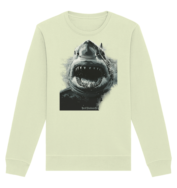 Shark of the Abyss – Die ungezähmte Kraft der Tiefsee - Organic Basic Unisex Sweatshirt | Sweatshirts | Dark Shadows Arts