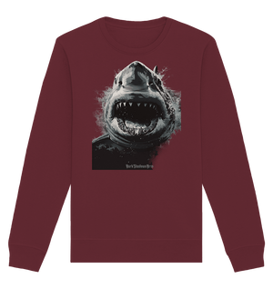 Shark of the Abyss – Die ungezähmte Kraft der Tiefsee - Organic Basic Unisex Sweatshirt | Sweatshirts | Dark Shadows Arts