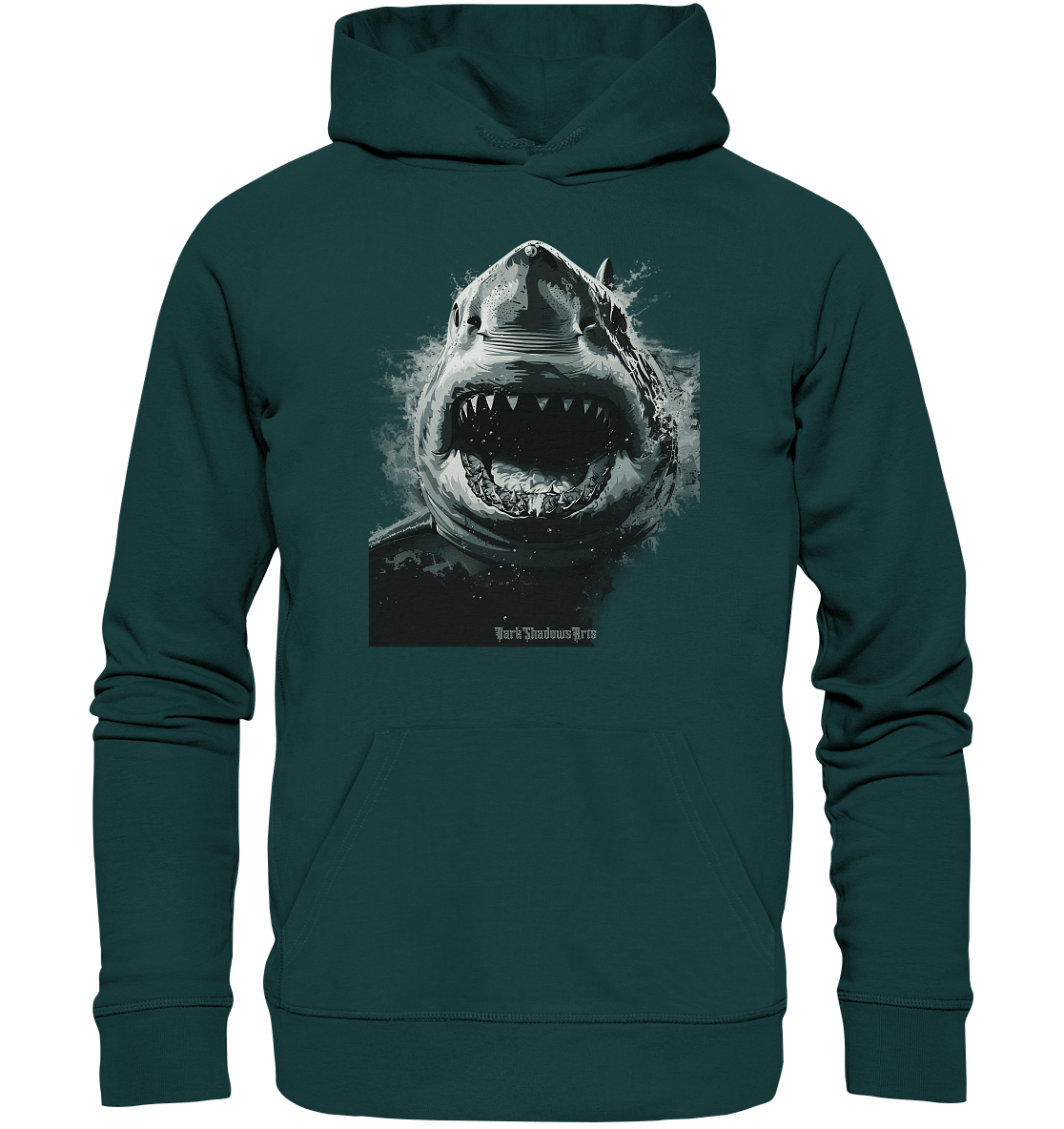 Shark of the Abyss – Die ungezähmte Kraft der Tiefsee - Organic Hoodie | Hoodies | Dark Shadows Arts