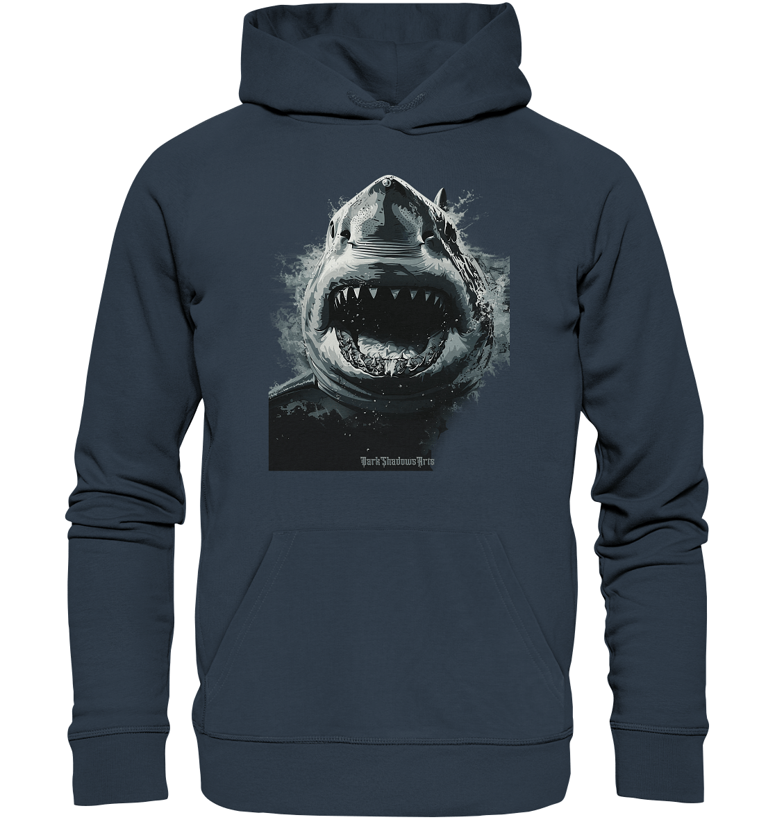 Shark of the Abyss – Die ungezähmte Kraft der Tiefsee - Organic Hoodie | Hoodies | Dark Shadows Arts