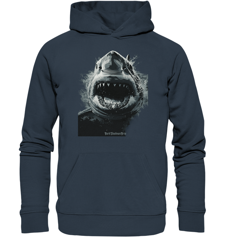Shark of the Abyss – Die ungezähmte Kraft der Tiefsee - Organic Hoodie | Hoodies | Dark Shadows Arts