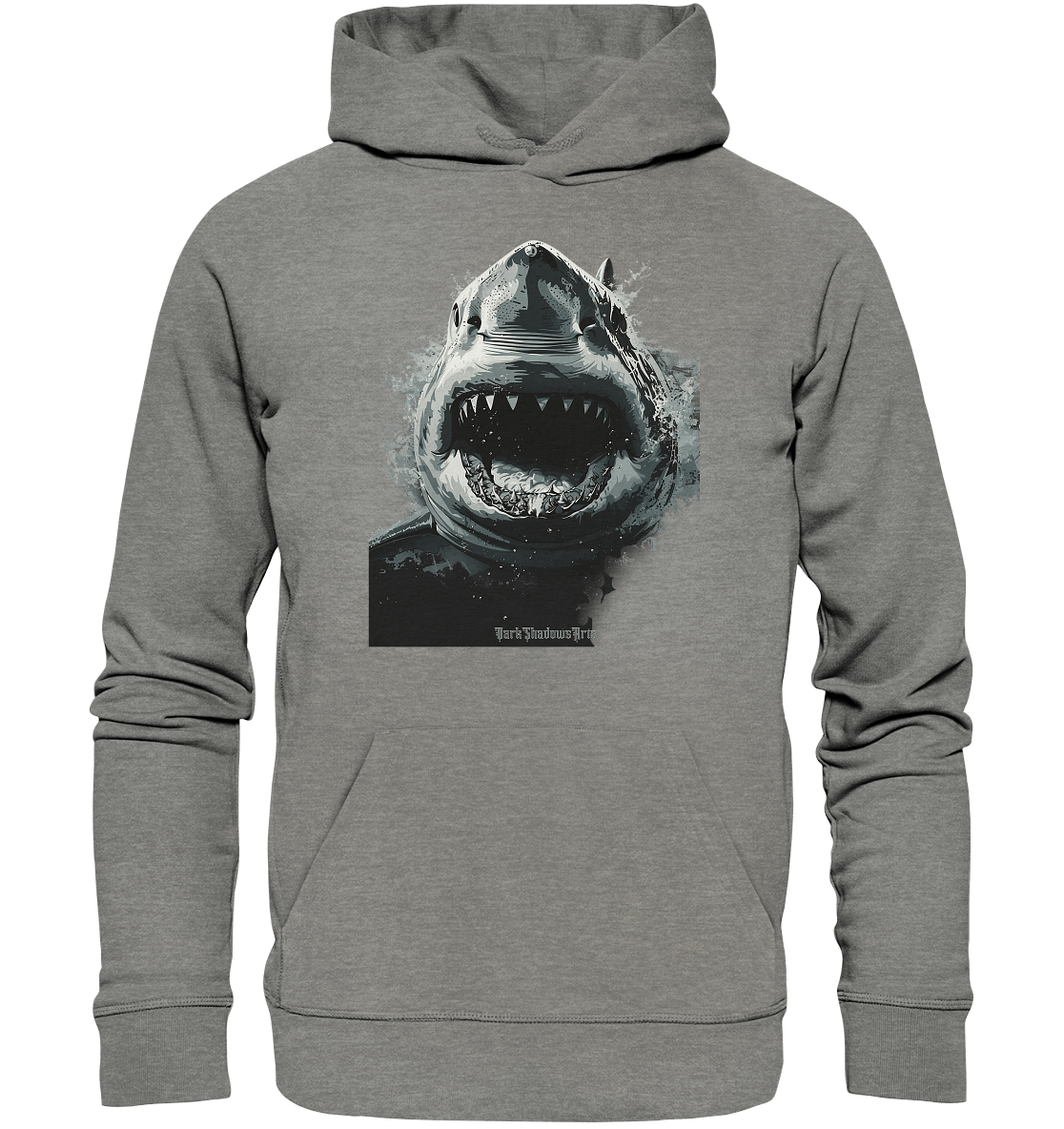 Shark of the Abyss – Die ungezähmte Kraft der Tiefsee - Organic Hoodie | Hoodies | Dark Shadows Arts