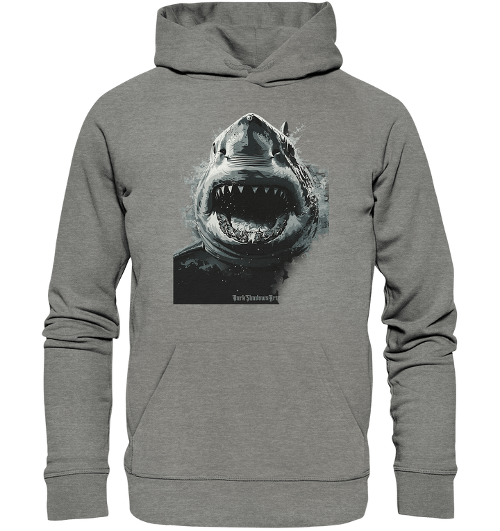 Shark of the Abyss – Die ungezähmte Kraft der Tiefsee - Organic Hoodie | Hoodies | Dark Shadows Arts