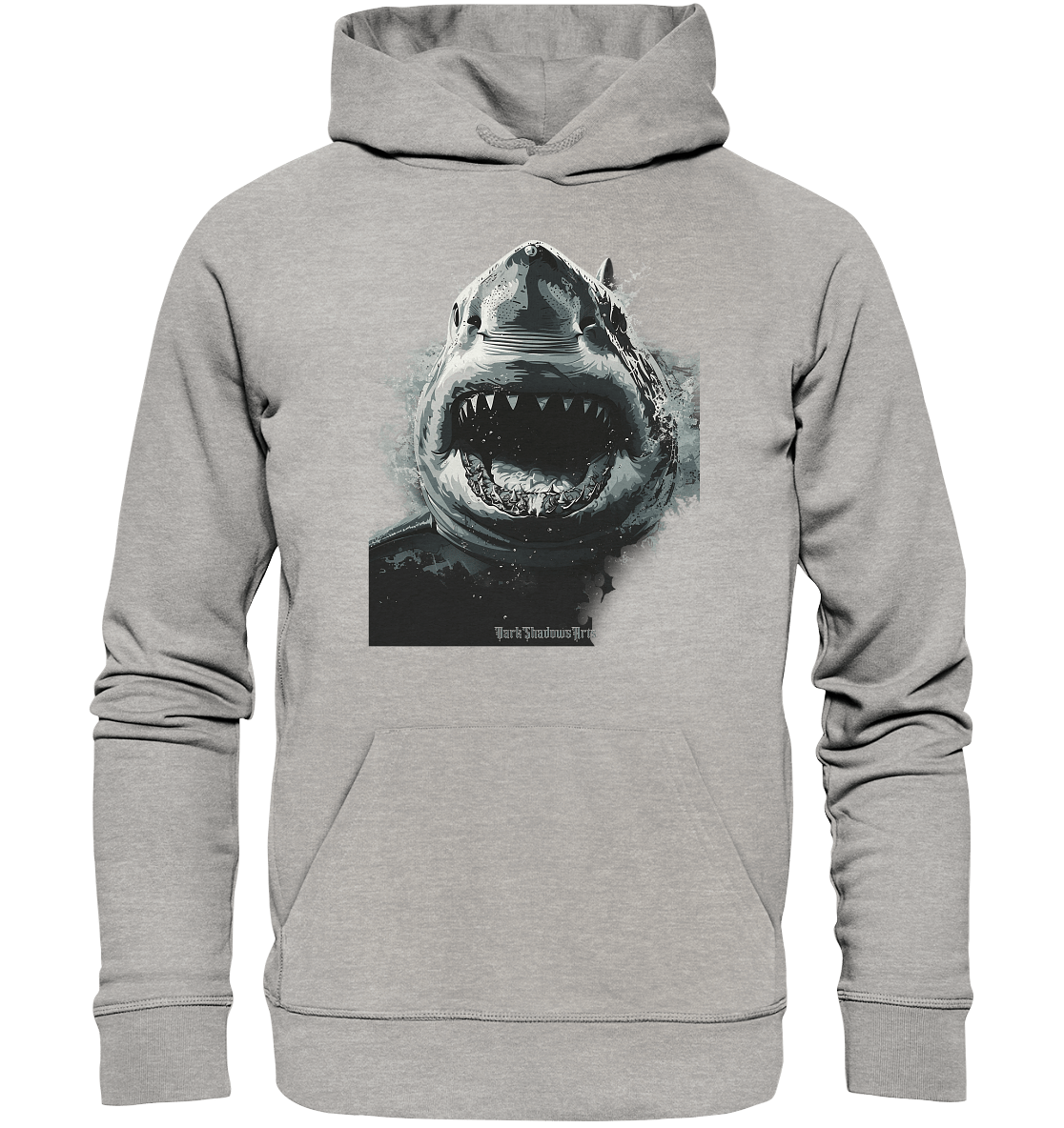 Shark of the Abyss – Die ungezähmte Kraft der Tiefsee - Organic Hoodie | Hoodies | Dark Shadows Arts