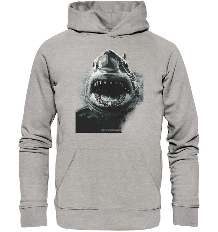 Shark of the Abyss – Die ungezähmte Kraft der Tiefsee - Organic Hoodie | Hoodies | Dark Shadows Arts