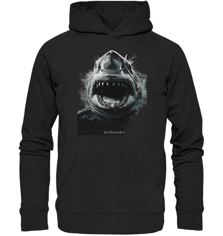 Shark of the Abyss – Die ungezähmte Kraft der Tiefsee - Organic Hoodie | Hoodies | Dark Shadows Arts