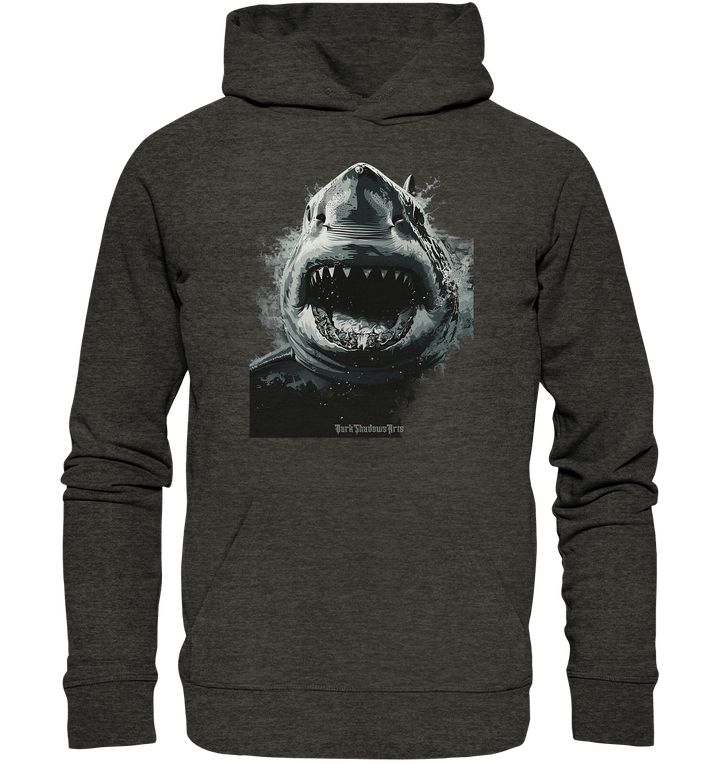Shark of the Abyss – Die ungezähmte Kraft der Tiefsee - Organic Hoodie | Hoodies | Dark Shadows Arts