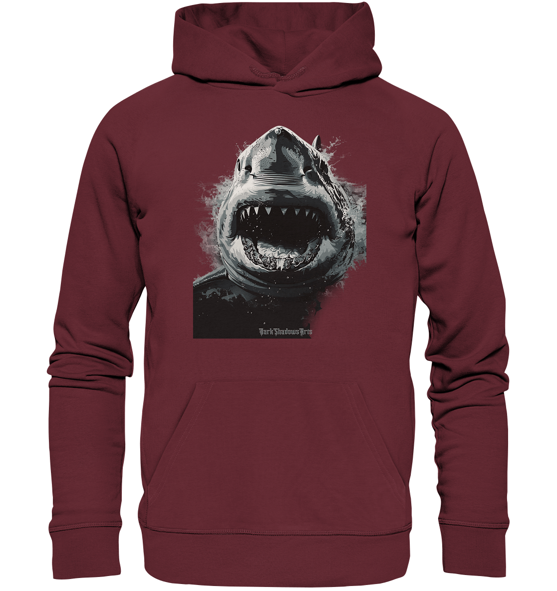 Shark of the Abyss – Die ungezähmte Kraft der Tiefsee - Organic Hoodie | Hoodies | Dark Shadows Arts
