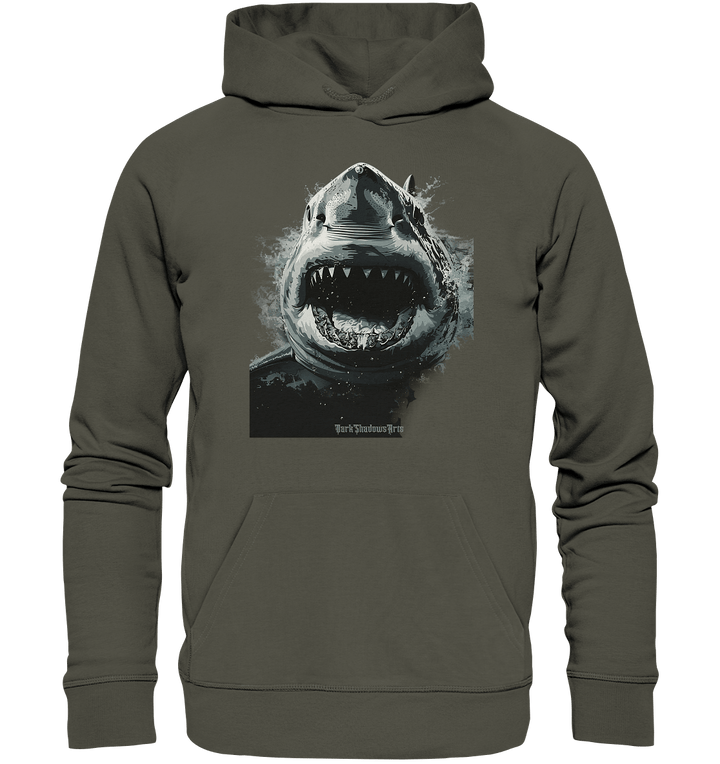 Shark of the Abyss – Die ungezähmte Kraft der Tiefsee - Organic Hoodie | Hoodies | Dark Shadows Arts