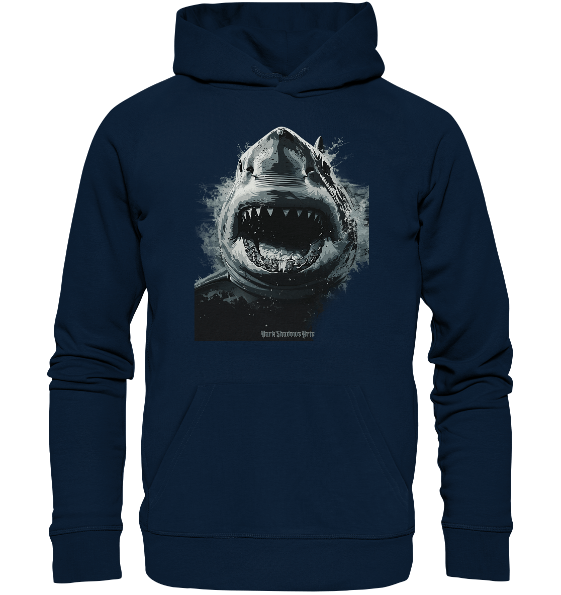 Shark of the Abyss – Die ungezähmte Kraft der Tiefsee - Organic Hoodie | Hoodies | Dark Shadows Arts