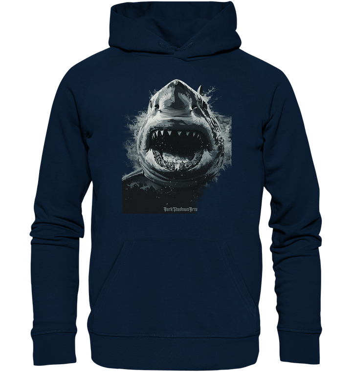 Shark of the Abyss – Die ungezähmte Kraft der Tiefsee - Organic Hoodie | Hoodies | Dark Shadows Arts