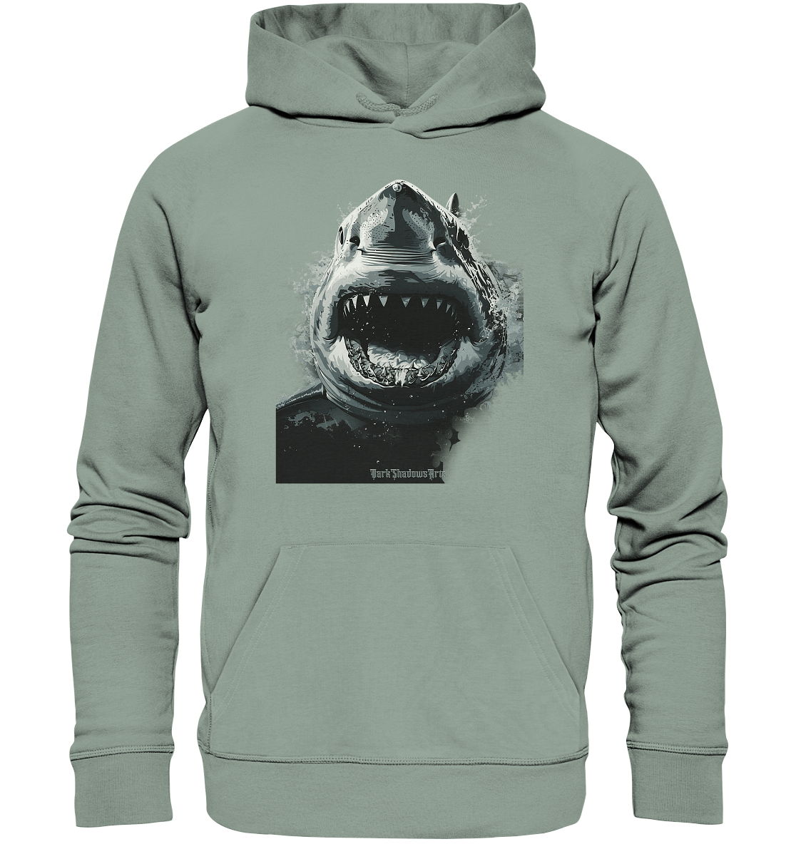 Shark of the Abyss – Die ungezähmte Kraft der Tiefsee - Organic Hoodie | Hoodies | Dark Shadows Arts