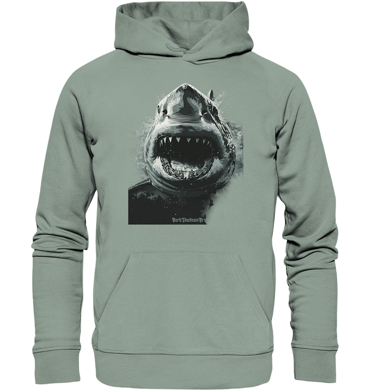 Shark of the Abyss – Die ungezähmte Kraft der Tiefsee - Organic Hoodie | Hoodies | Dark Shadows Arts