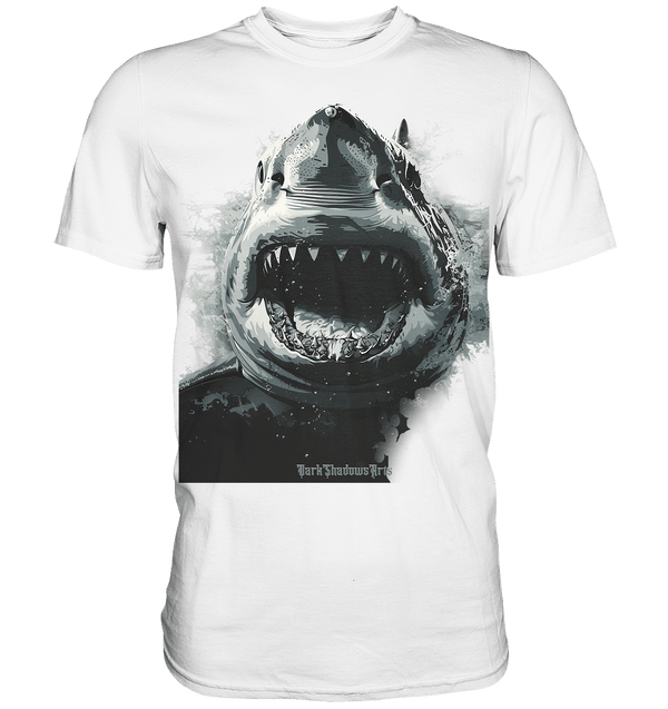 Shark of the Abyss – Die ungezähmte Kraft der Tiefsee - Premium Shirt | Unisex - Shirts | Dark Shadows Arts