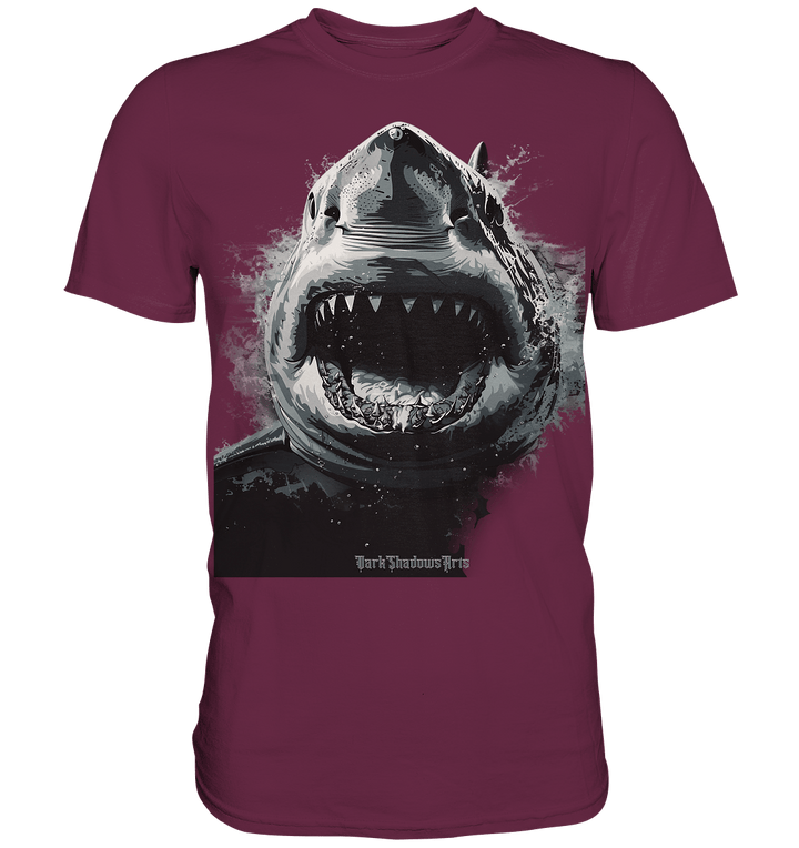 Shark of the Abyss – Die ungezähmte Kraft der Tiefsee - Premium Shirt | Unisex - Shirts | Dark Shadows Arts