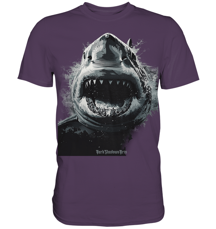 Shark of the Abyss – Die ungezähmte Kraft der Tiefsee - Premium Shirt | Unisex - Shirts | Dark Shadows Arts