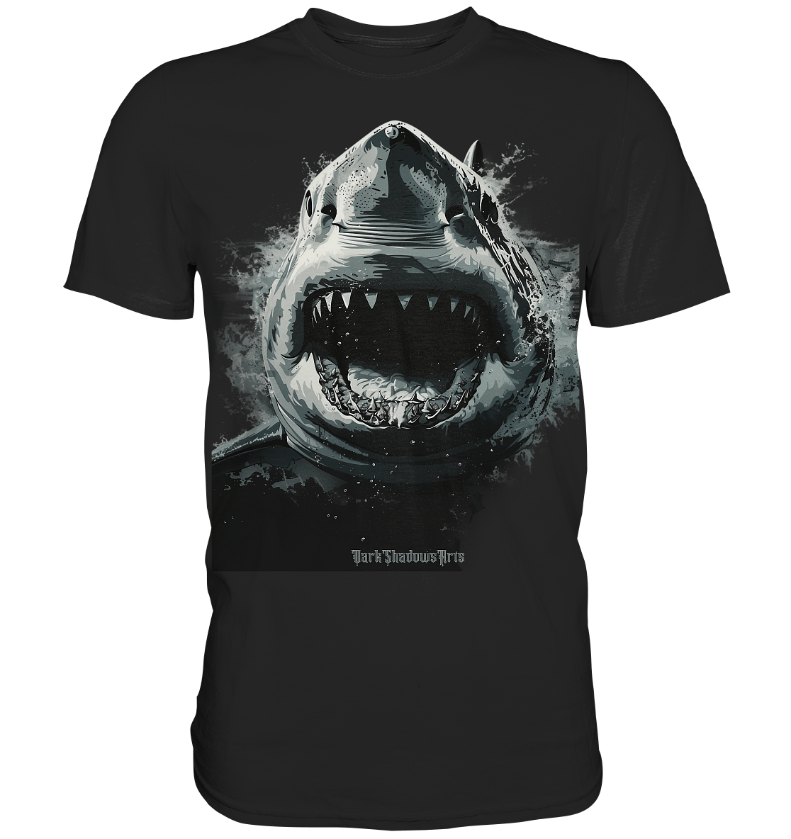 Shark of the Abyss – Die ungezähmte Kraft der Tiefsee - Premium Shirt | Unisex - Shirts | Dark Shadows Arts