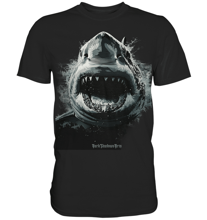 Shark of the Abyss – Die ungezähmte Kraft der Tiefsee - Premium Shirt | Unisex - Shirts | Dark Shadows Arts
