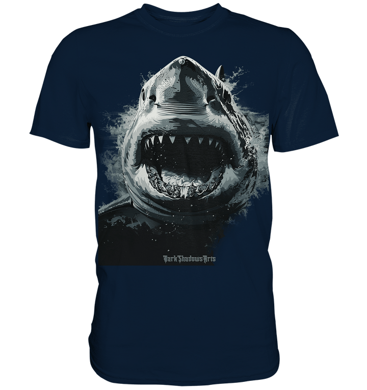 Shark of the Abyss – Die ungezähmte Kraft der Tiefsee - Premium Shirt | Unisex - Shirts | Dark Shadows Arts