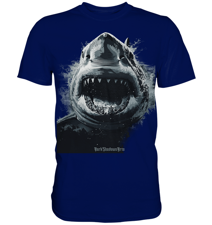 Shark of the Abyss – Die ungezähmte Kraft der Tiefsee - Premium Shirt | Unisex - Shirts | Dark Shadows Arts