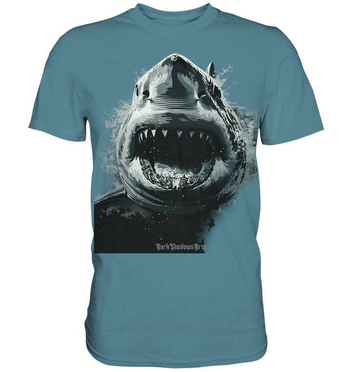 Shark of the Abyss – Die ungezähmte Kraft der Tiefsee - Premium Shirt | Unisex - Shirts | Dark Shadows Arts