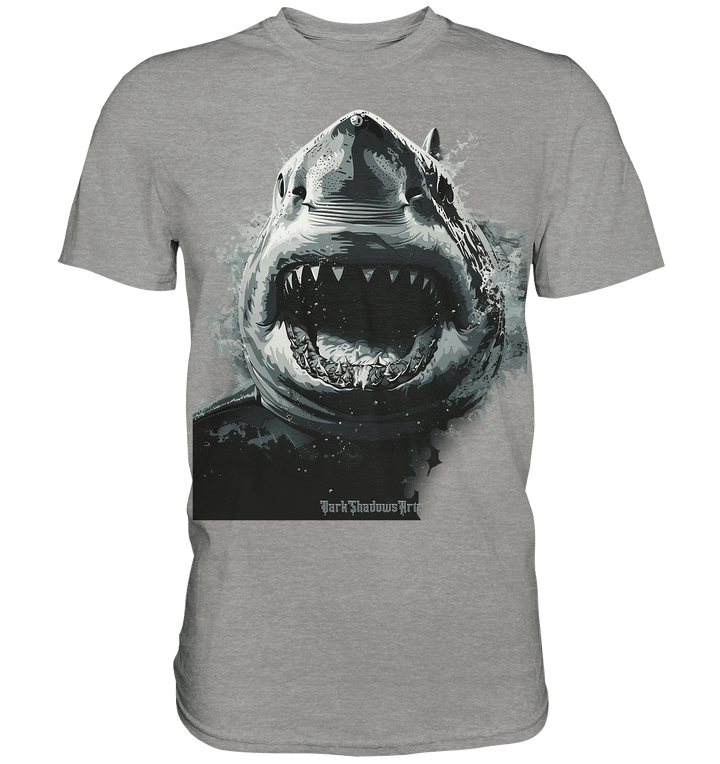 Shark of the Abyss – Die ungezähmte Kraft der Tiefsee - Premium Shirt | Unisex - Shirts | Dark Shadows Arts
