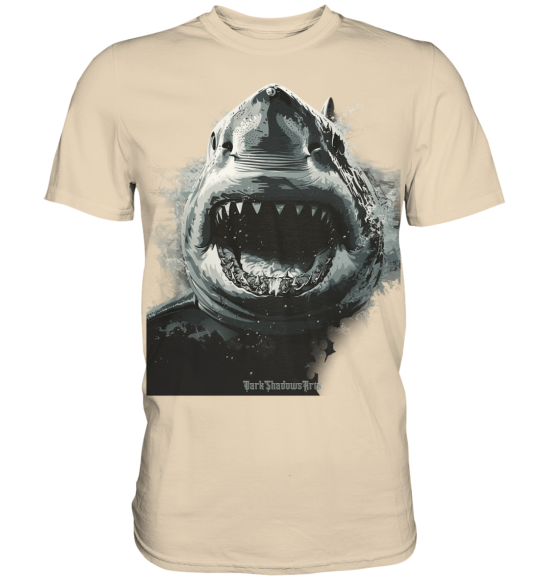Shark of the Abyss – Die ungezähmte Kraft der Tiefsee - Premium Shirt | Unisex - Shirts | Dark Shadows Arts