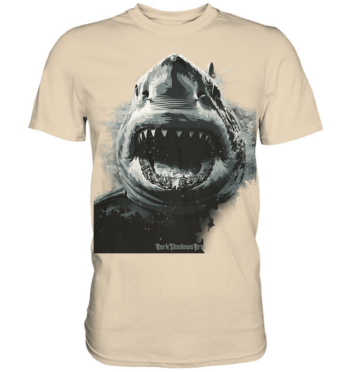 Shark of the Abyss – Die ungezähmte Kraft der Tiefsee - Premium Shirt | Unisex - Shirts | Dark Shadows Arts