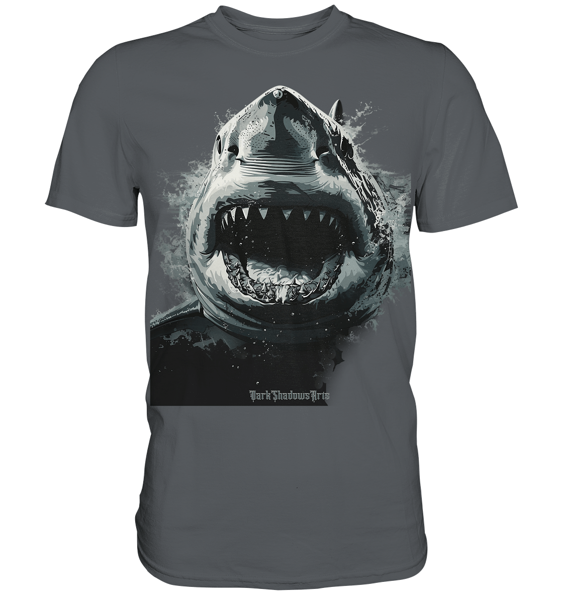 Shark of the Abyss – Die ungezähmte Kraft der Tiefsee - Premium Shirt | Unisex - Shirts | Dark Shadows Arts