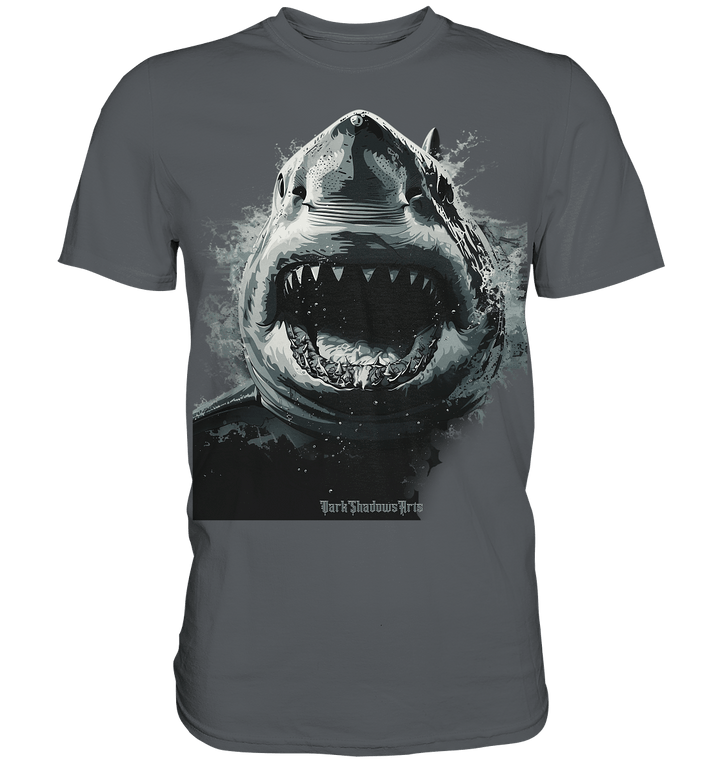 Shark of the Abyss – Die ungezähmte Kraft der Tiefsee - Premium Shirt | Unisex - Shirts | Dark Shadows Arts