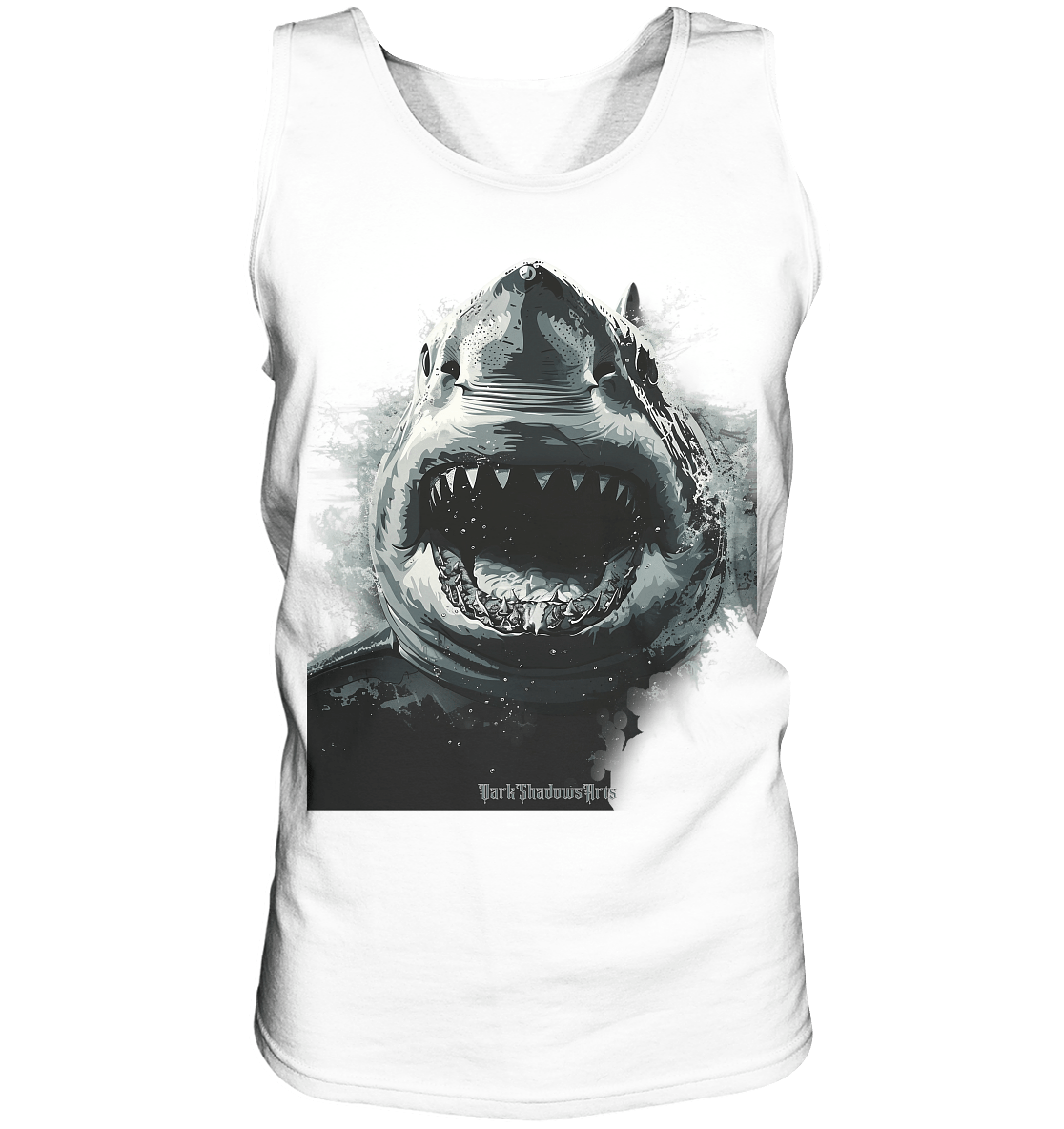 Shark of the Abyss – Die ungezähmte Kraft der Tiefsee - Relaxed Tank Top | Tank - Tops | Dark Shadows Arts
