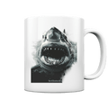 Shark of the Abyss – Die ungezähmte Kraft der Tiefsee - Tasse glossy | Trinkgefäße | Dark Shadows Arts