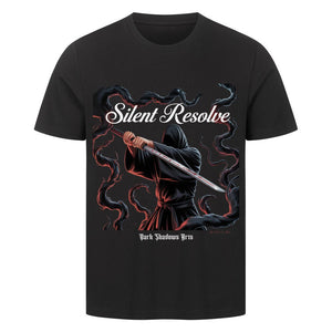 Silent Resolve – Schattenkrieger mit Runenklinge - HigherBlanks Premium T-Shirt | T-Shirt | Dark Shadows Arts