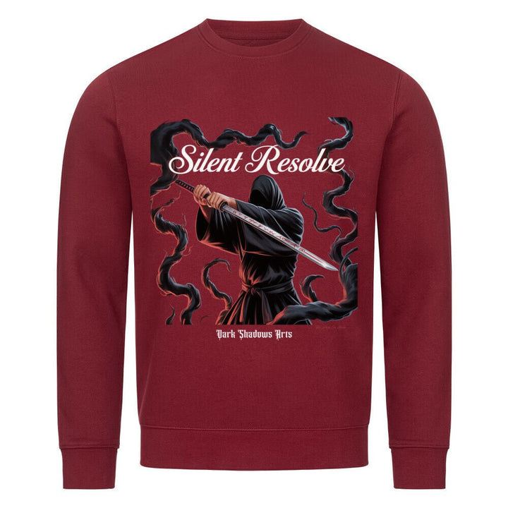 Silent Resolve – Schattenkrieger mit Runenklinge - Premium Organic Sweatshirt | Sweatshirt | Dark Shadows Arts