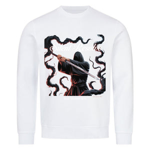 Silent Resolve – Schattenkrieger mit Runenklinge - Premium Organic Sweatshirt | Sweatshirt | Dark Shadows Arts