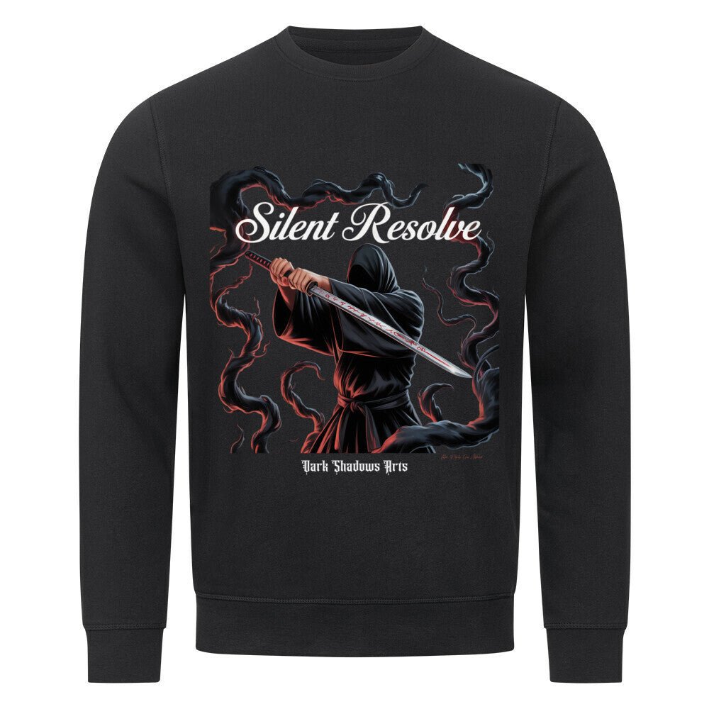Silent Resolve – Schattenkrieger mit Runenklinge - Premium Organic Sweatshirt | Sweatshirt | Dark Shadows Arts