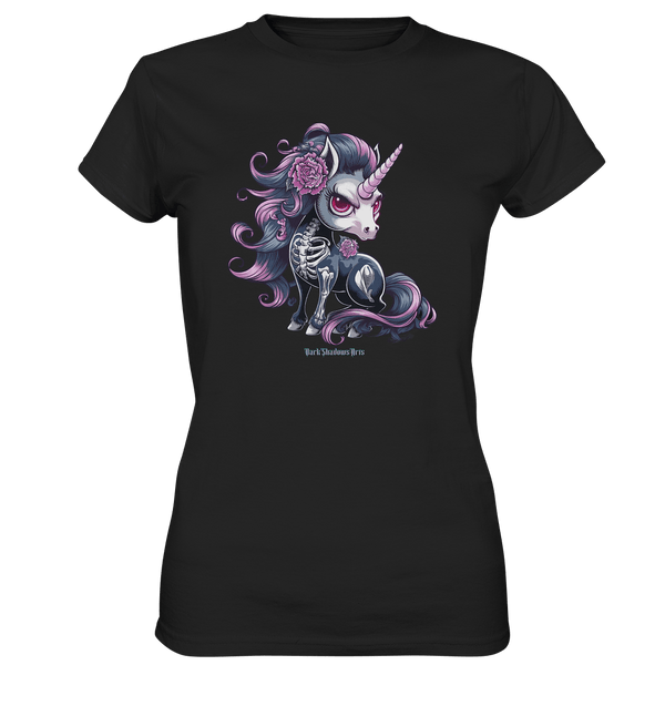 Skeletal Unicorn - Ladies Premium Shirt | Lady - Shirts | Dark Shadows Arts