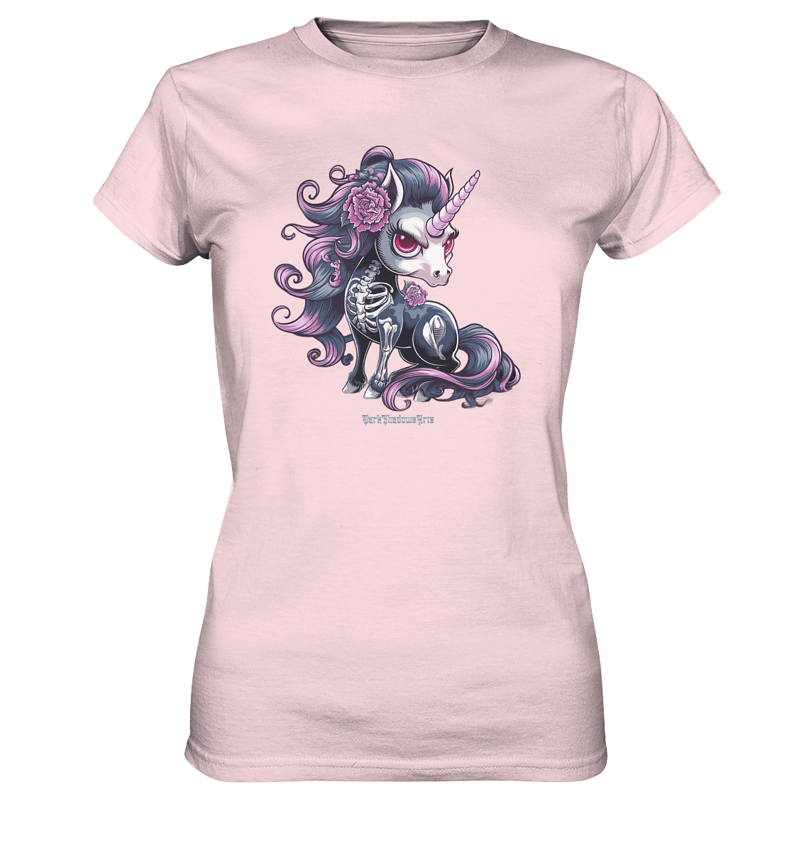 Skeletal Unicorn - Ladies Premium Shirt | Lady - Shirts | Dark Shadows Arts